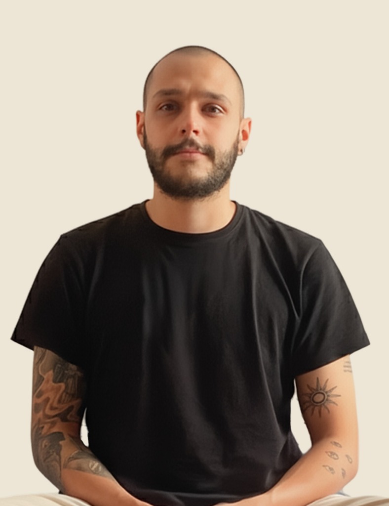 Santiago Escobar, illustrator and visual artist creating visual narratives for Materaqua